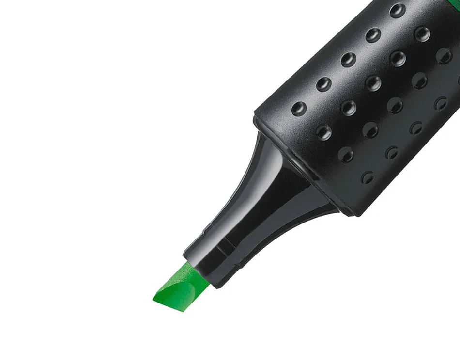 Surligneur stabilo luminator tracé 2/5mm encre liquide niveau visible base ergonomique couleur vert