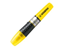 Surligneur stabilo luminator tracé 2/5mm encre liquide niveau visible base ergonomique coloris jaune