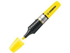 Surligneur stabilo luminator tracé 2/5mm encre liquide niveau visible base ergonomique coloris jaune
