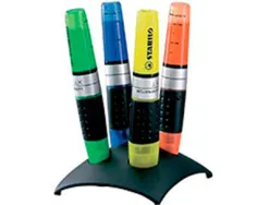 Surligneur stabilo luminator tracé 2/5mm encre liquide niveau visible base ergonomique set 4 unités