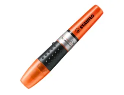 Surligneur stabilo luminator design futuriste forme fuselée corps transparent longue durée couleur orange