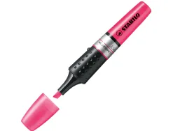 Surligneur stabilo luminator tracé 2/5mm encre liquide niveau visible base ergonomique coloris rose