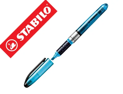 Surligneur stabilo navigator modèle poche clip résistance intense lumière couleur bleu