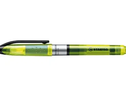 Surligneur stabilo navigator modèle poche clip résistance intense lumière couleur jaune