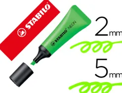 Surligneur stabilo néon fluorescence intense sèche après 4h tube gloss coloris vert