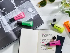 Surligneur stabilo néon fluorescence intense sèche après 4h tube gloss coloris orange