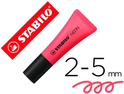 Surligneur stabilo néon fluorescence intense sèche après 4h tube gloss coloris rose