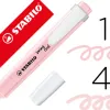 Surligneur stabilo swing cool pastel modèle de poche avec agrafe tracé 1/4mm coloris soupçon de rose