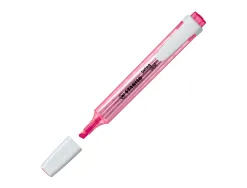 Surligneur stabilo swing cool modèle de poche avec agrafe tracé 1/3mm encre liquide pigmentée visible coloris rose