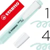 Surligneur stabilo swing cool pastel modèle de poche avec agrafe tracé 1/4mm coloris touche de turquoise