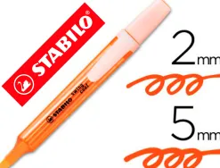 Surligneur stabilo swing cool modèle de poche avec agrafe tracé 1/3mm encre liquide pigmentée visible coloris orange