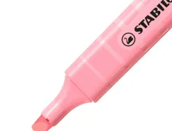 Surligneur stabilo swing cool pastel edition format stylo pointe biseautee trace 1/4mm clip coloris petale de rose