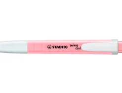 Surligneur stabilo swing cool pastel edition format stylo pointe biseautee trace 1/4mm clip coloris petale de rose