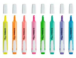 Surligneur stabilo swing cool modèle de poche avec agrafe tracé 1/3mm encre liquide pigmentée visible coloris jaune