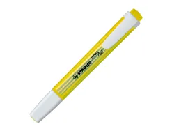 Surligneur stabilo swing cool modèle de poche avec agrafe tracé 1/3mm encre liquide pigmentée visible coloris jaune