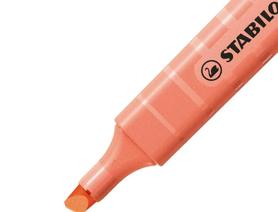 Surligneur stabilo swing cool pastel edition format stylo pointe biseautee trace 1/4mm clip coloris douceur de