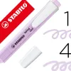 Surligneur stabilo swing cool pastel modèle de poche avec agrafe tracé 1/4mm coloris brume de lilas