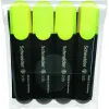 Surligneurs schneider job 150 pointe biseaut e 1 a 5 mm coloris jaune etui de 4 unites