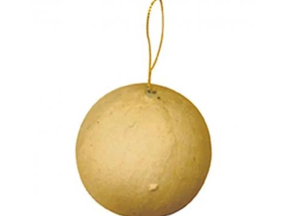 Suspension boule grane creative carton noel 6,5cm or