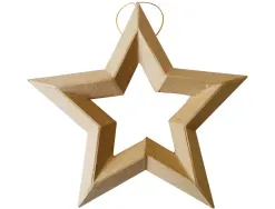 Suspension etoile graine creative carton noel 19x20x2,5cm