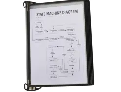 Systeme presentation tarifold pro mural a4 pp 5 poches coloris noir