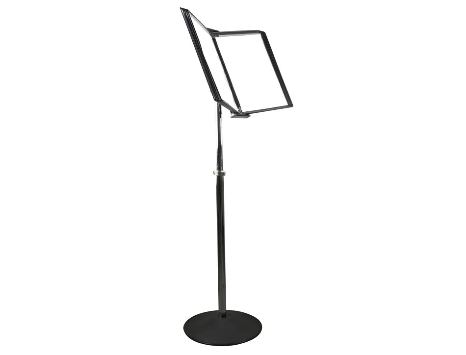 Systeme presentation tarifold pro sur pied a4 pp 10 poches coloris noir