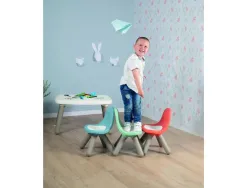 Table enfant smoby toys en plastique pieds souffles 4 enfants utilisation interieure 76x52x45cm