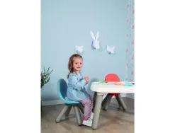 Table enfant smoby toys en plastique pieds souffles 4 enfants utilisation interieure 76x52x45cm