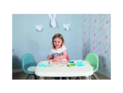 Table enfant smoby toys en plastique pieds souffles 4 enfants utilisation interieure 76x52x45cm