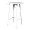 Table haute paperflow urban indoor/outdoor acier galvanise laque mat 1080x600x600mm coloris blanc