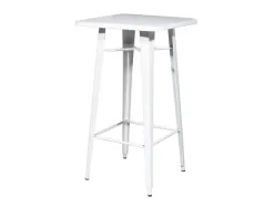 Table haute paperflow urban indoor/outdoor acier galvanise laque mat 1080x600x600mm coloris blanc