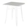 Table paperflow urban indoor/outdoor acier galvanise laque mat 730x600x600mm coloris blanc