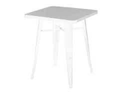 Table paperflow urban indoor/outdoor acier galvanise laque mat 730x600x600mm coloris blanc