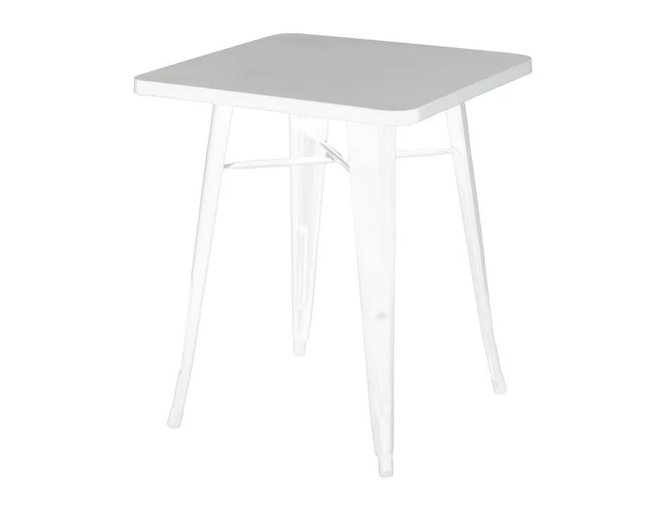 Table paperflow urban indoor/outdoor acier galvanise laque mat 730x600x600mm coloris blanc