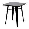 Table paperflow urban indoor/outdoor acier galvanise laque mat 730x600x600mm coloris noir
