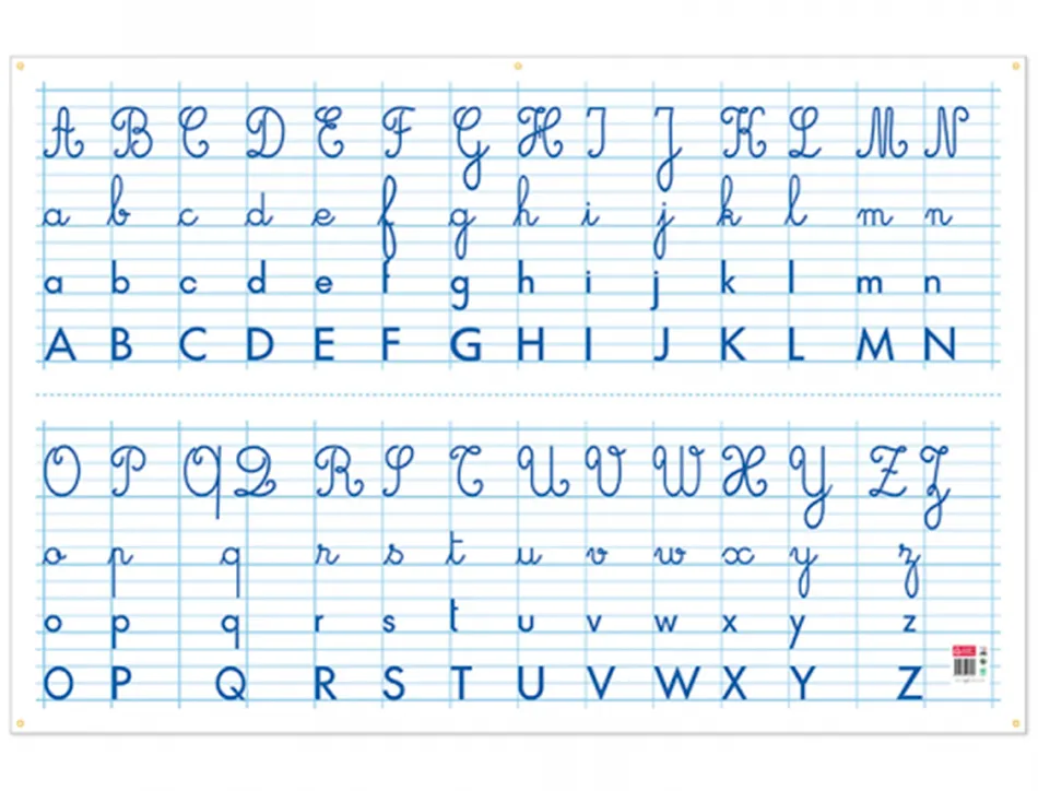 Tableau alphabet et seyes recto/verso bouchut grandremy pellicule effacable 5 oeillets de suspension