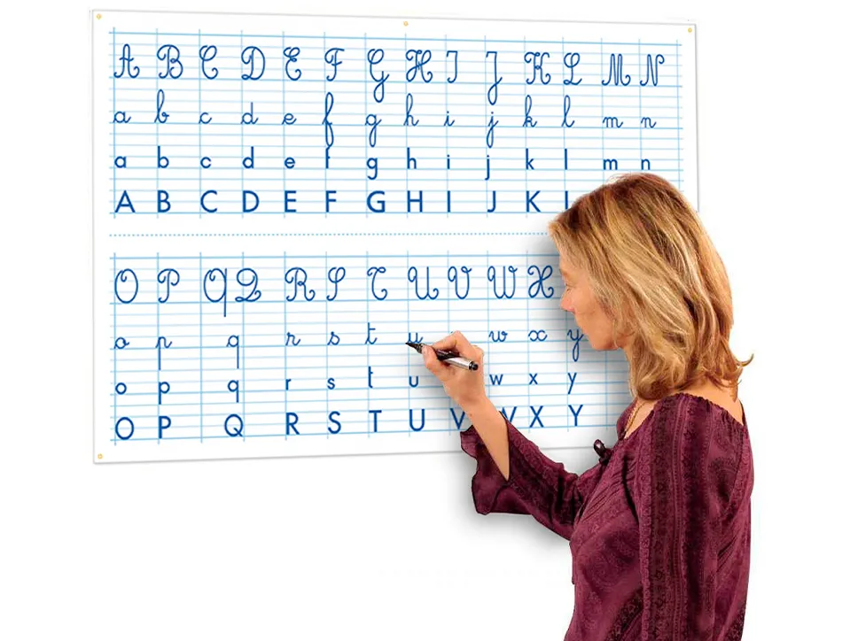 Tableau alphabet et seyes recto/verso bouchut grandremy pellicule effacable 5 oeillets de suspension
