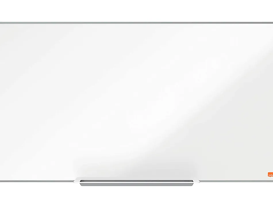 Tableau blanc nobo widescreen 40" emaille cadre mince systeme invisamount fixation masquee 89x50cm