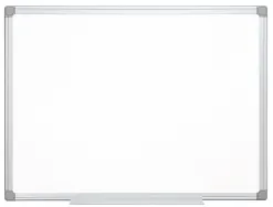 Tableau blanc q-connect émaillé surface magnétique acier vitrifié encadrement aluminium marqueur effaçable 45x60cm