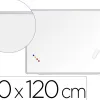 Tableau blanc vanerum sb emaille magnetique cadre aluminium auget kit fixation fourni 90x120cm