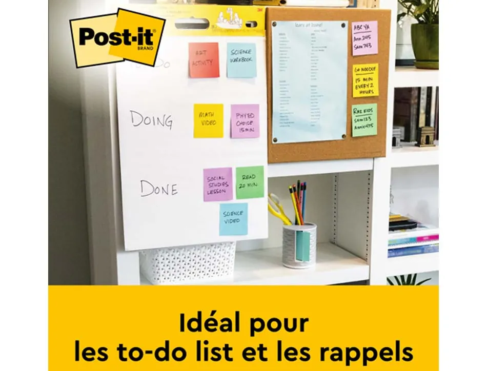 Tableau de reunion post-it easelpad bloc 20 feuilles blanches repositionnables 508x584mm