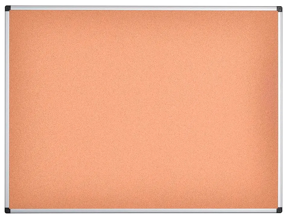 Tableau liege q-connect mural cadre aluminium resistance humidite accessoires fixation mur 1mm epaisseur 180x90cm