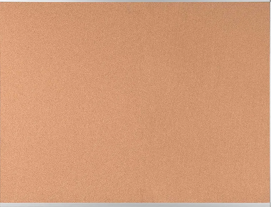 Tableau liège q-connect mural cadre aluminium résistance humidité accessoires fixation mur 1mm épaisseur 120x90cm