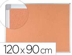 Tableau liège q-connect mural cadre aluminium résistance humidité accessoires fixation mur 1mm épaisseur 120x90cm
