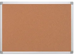 Tableau liège q-connect mural cadre aluminium résistance humidité accessoires fixation mur 1mm épaisseur 90x60cm