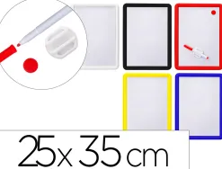 Tableau mini ardoise magnétique feutre brosse inclus 25x35cm coloris assortis