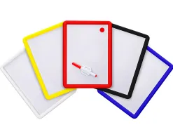 Tableau mini ardoise magnétique feutre brosse inclus 25x35cm coloris assortis