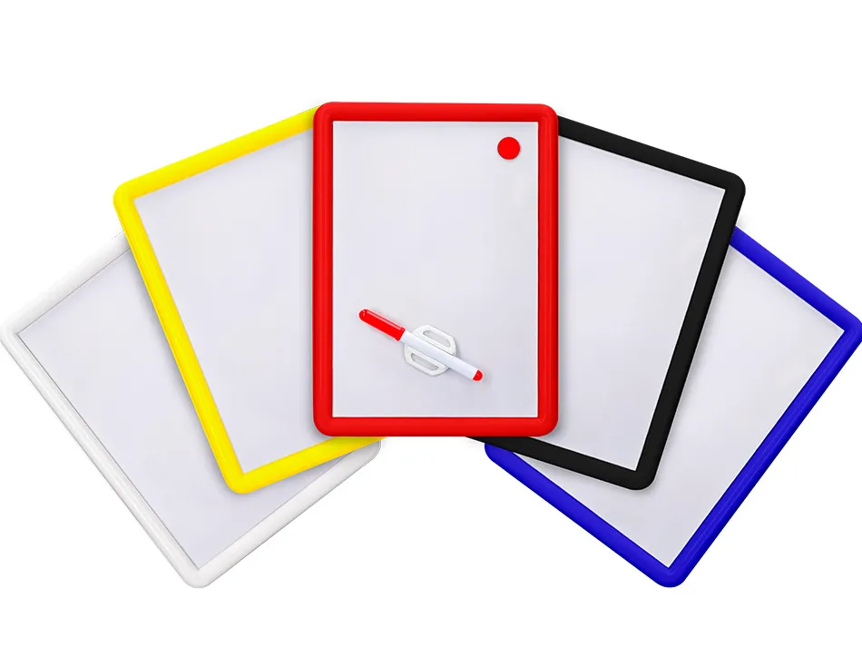 Tableau mini ardoise magnétique feutre brosse inclus 25x35cm coloris assortis