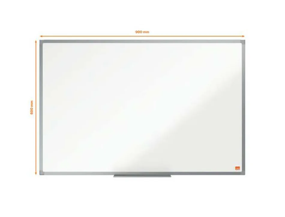 Tableau nobo blanc essence surface magnetique acier laque 900x600mm cadre aluminium