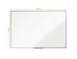 Tableau nobo blanc essence surface magnetique acier laque 1500x1000mm cadre aluminium